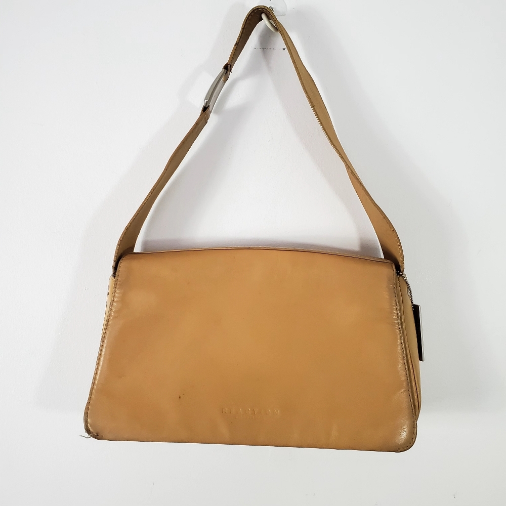 REACTION Kenneth Cole Leather Tan Y2K Bag